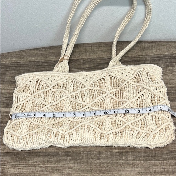 ✨Antik Kraft Beaded Macrame Shoulder Bag w/ Zipper closure - Picture 6 of 7